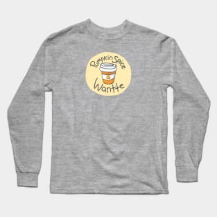 Pumpkin Spike Latte Fun Graphic Long Sleeve T-Shirt